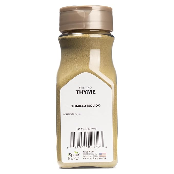 iSpice Thyme fresh Seasonings and Spices for Cooking, 3.3 Ounce dried thyme herb Seasoning, Fine Ground thyme fresh thyme dry Seasoning (93g - Pack Of 1) | iSpice