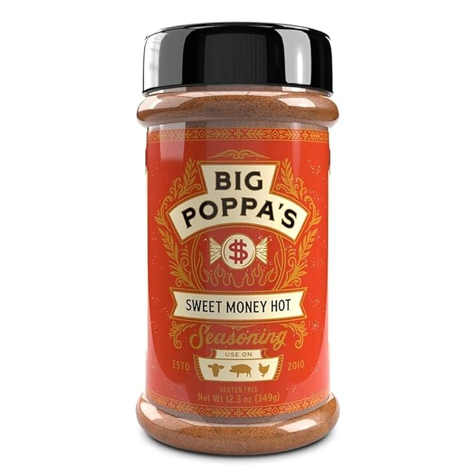 Big Poppa's Pork Sampler Set – Sweet Honey BBQ, Smoky Bacon Jalapeño, Garlic Pepper, Spicy Heat, & Bold Championship Blend – 5-Pack Seasoning Sampler for Ribs, Butt, Chops & More Pork Recipes