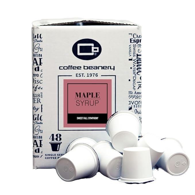 Maple Syrup Coffee Pods by Coffee Beanery | 192ct Bulk Flavored Coffee Pods Medium Roast Coffee