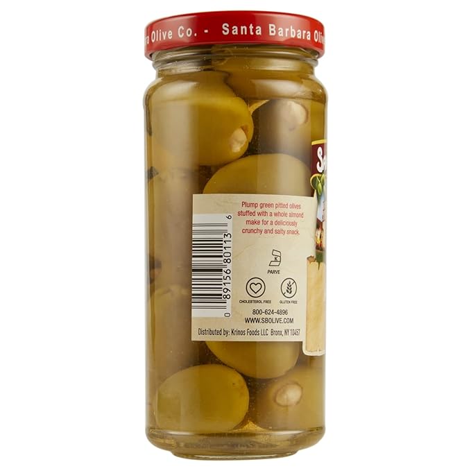 Santa Barbara 3pk Almond Stuffed Olives 5oz