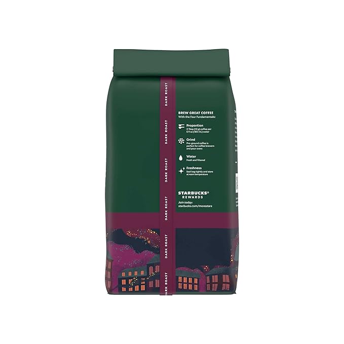 Starbucks Ground Coffee, Dark Roast Coffee, French Roast, 100% Arabica, 1 Bag (12 Oz)