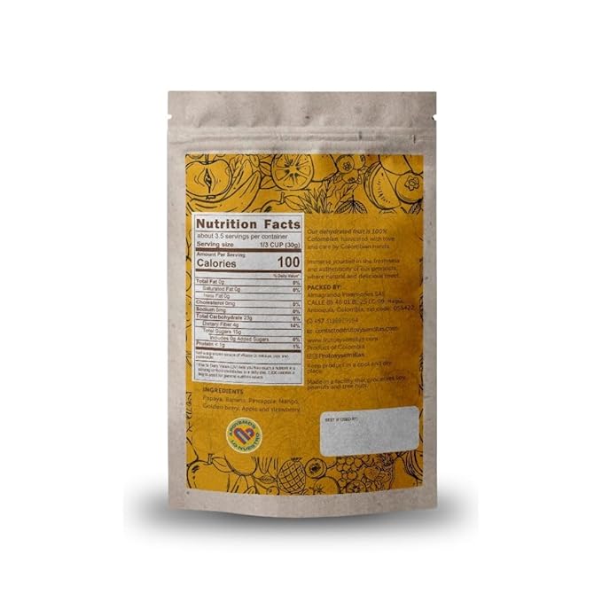 Frutos & Semillas Tropical Burst Dried Fruit Mix: Pineapple, Mango, Papaya, Strawberry & Banana (3.5 oz)