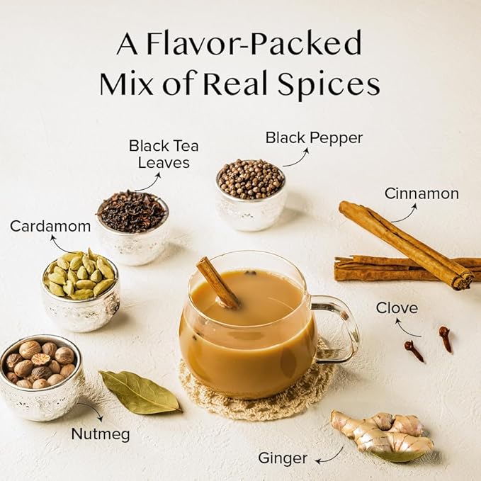 VAHDAM Instant Chai Tea (3oz/85g) - Traditional Masala Chai | Makes 100 Cups | Natural Spices, Zero Calories | Instant Indian Tea - No Steeping | Unsweetened Tea Powder | Free Bamboo Spoon Inside