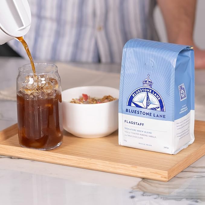 Bluestone Lane Flagstaff Ground Coffee, Medium Roast, Filter & Cold Brew Blend, 12 Ounce Bag