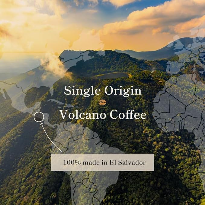 Bean of Fire El Salvador Pacamara Honey Ground Coffee ??Medium Roast, Single Origin Specialty, Creamy & Nutty Cup (16 oz)