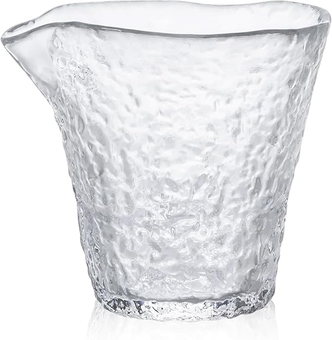 Japanese Handcrafted Sake Cups – Exquisite Artisan Glassware for Cold Sake & Shochu, Elegant Drinkware for Any Occasion, Made in Japan (First Snow Sake Carafe, Carafe 8.4 fl oz - 250ml)