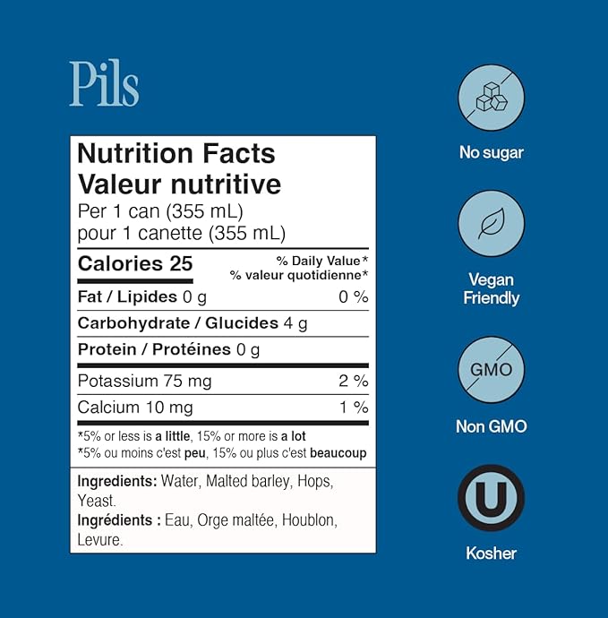 Partake Brewing Craft Non Alcoholic Beer Pilsner 12 Pack x 12 Fl Oz Cans - Low Calorie & Carb, No Sugar, All Natural Ingredients - Award-Winning Taste, Non Alcoholic Beer Without the Empty Calories