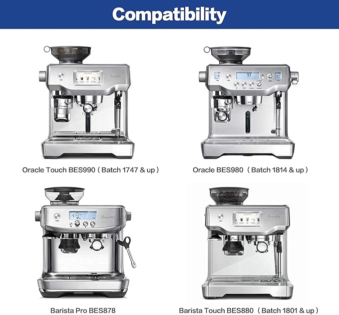 Filter - Replacement Water Filter Compatible with Breville Sage Claro Swiss For Oracle, Barista & Bambino - Compare to Part #BES008WHT0NUC1. Pack of 4竊뉶irst use without adding coffee powderç«?,<div>
