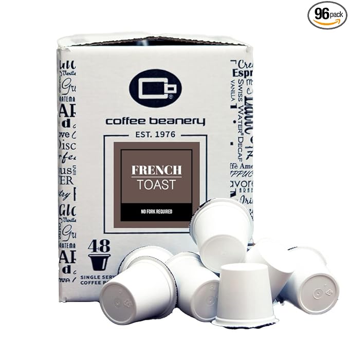 French Toast Coffee Pods by Coffee Beanery | 96ct Bulk Flavored Coffee Pods Medium Roast Coffee