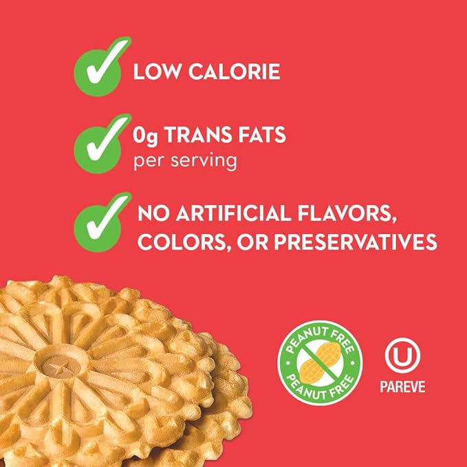 Reko Pizzelle Authentic Italian Style Waffle Cookie, Maple, 7 Ounce (Pack of 1)