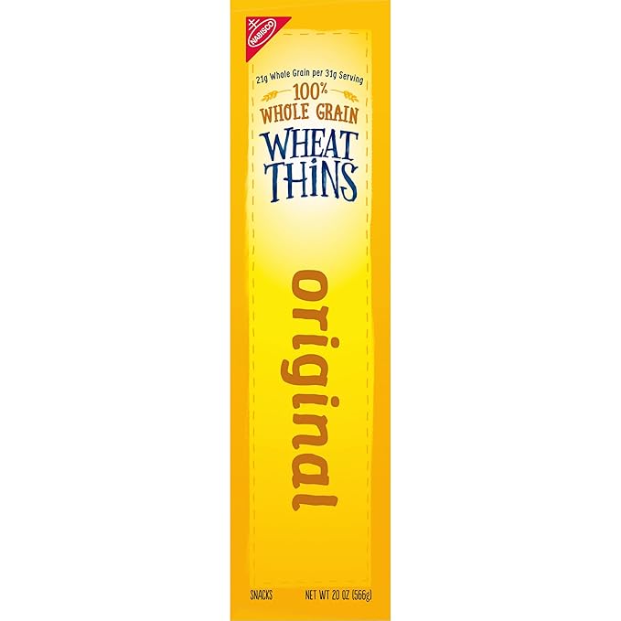 Wheat Thins Original Snacks, Whole Grain Wheat Crackers, Snack Crackers, Party Size, 20 oz Box