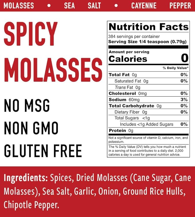 Dragon Island Spice Company | Spicy Molasses Seasoning - BBQ Seasoning - Spicy BBQ Rub - Pork Rub - Summer Grill Seasoning (10.7 Ounce)