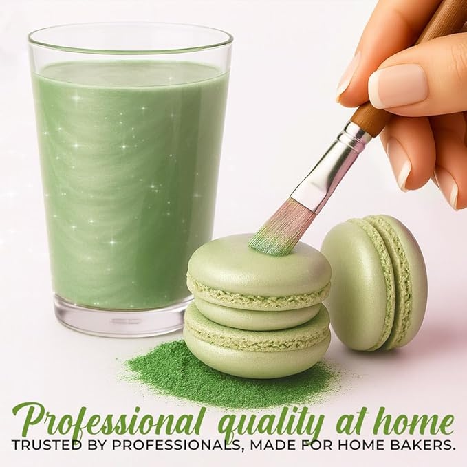 Bulk (20g) Luster Dust Edible Cake Decorations, Edible Luster Dust for Cakes, Light Green Edible Luster Dust for Cupcake Decorations, Cake Drip, Edible Paint, Light Green Edible Shimmer Dust for Drinks