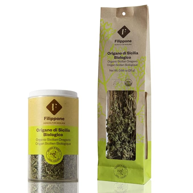FILIPPONE - Organic Oregano Sprigs, 25 g (0.88 oz), Picked Fresh, Italian Dried Whole Oregano Stems, Freshly Grown in the Mountains of Sicily