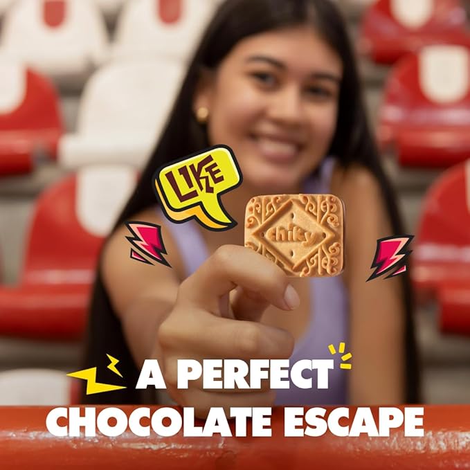 Chiky Chocolate Fudge Cookies, Crunchy & Sweet, Smooth Cream Center, Crispy Texture That Melts In Every Bite, 16.9 ounces, 1 Box contains 3 Bags, each with 12 Individual Packs.