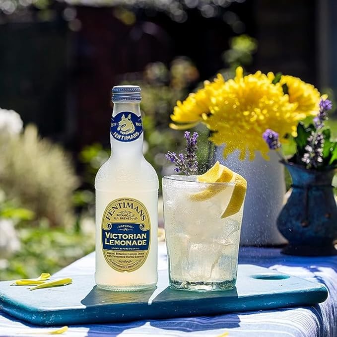 Fentimans Sparkling Variety Pack (Rose Lemonade, Sparkling Lemonade, Ginger Beer) - Tonic Water, Craft Soda, Perfect Mixers, Natural Ingredients, Botanically Brewed - 4 of Each, 9.3 Fl Oz (Case of 12)