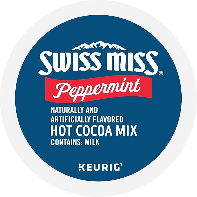 Swiss Miss Chocolate Peppermint Hot Cocoa Mix, Keurig K-Cup Pod, 22/Box (5000355689)