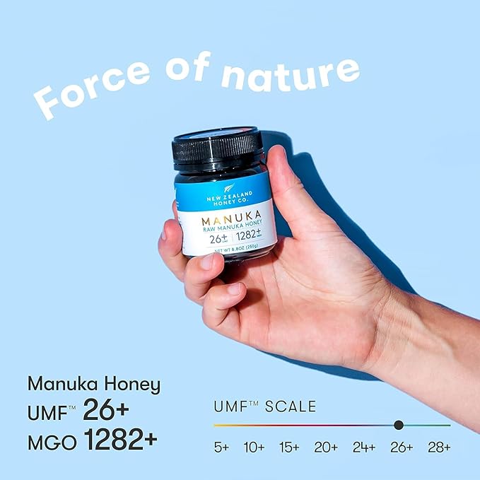 New Zealand Honey Co. Raw Manuka Honey UMF 26+ / MGO 1282+ | 8.8oz, Authentic UMF & MGO Certified, Traceable Hive to Home