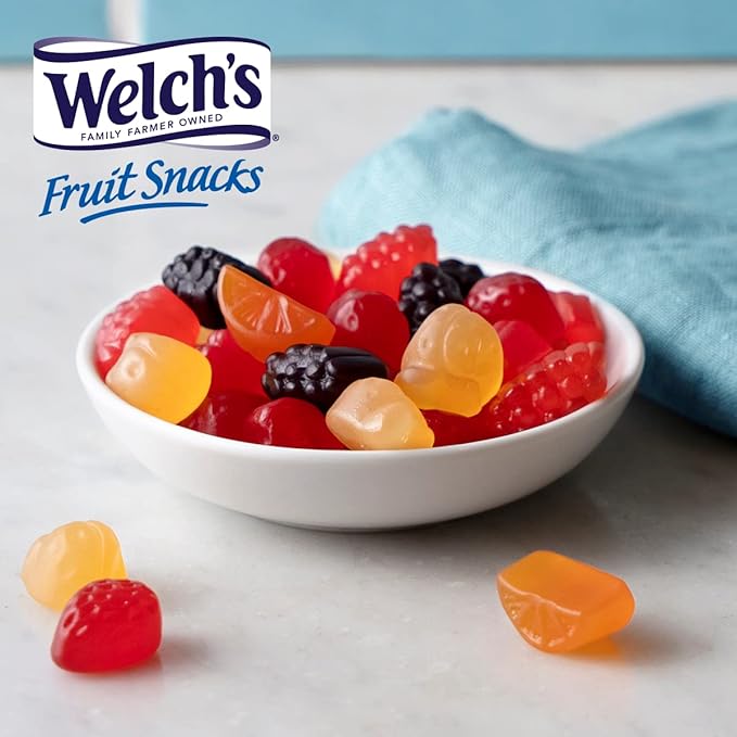 Welch's Fruit Snacks, Mixed Fruit, Great for School Lunches, Bulk Pack, Individual Single Serve Bags, 1.55 oz (Pack of 144)