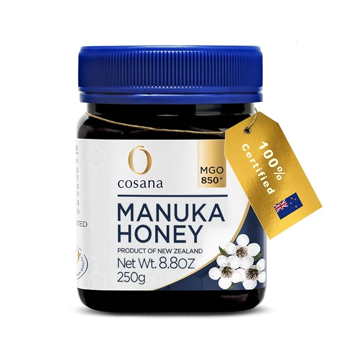Cosana Manuka Honey 850 MGO + 250g – 100% Pure - Bottled, sealed, and certified in New Zealand