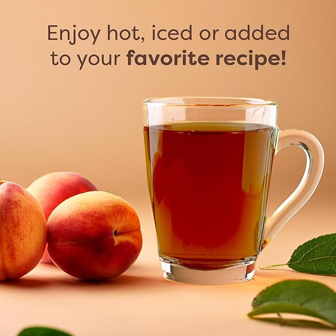 Waka Instant Black Tea Mix, Peach Flavored - 100% Tea Leaves, No Additives, Unsweetened Tea Powder for 50 Quarts or 200 Cups ??Easy and Quick Hot or Iced Teas (4.5oz)