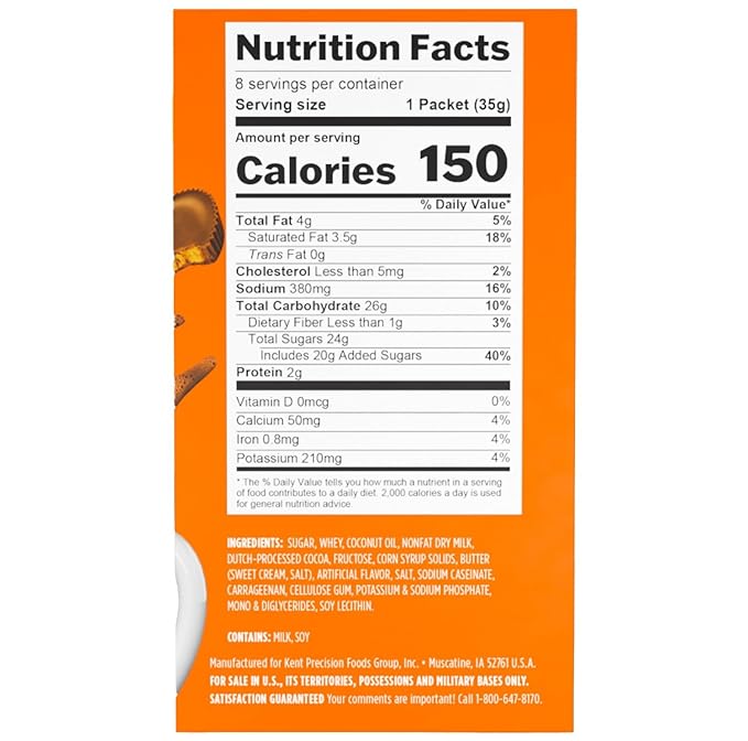 Candy Shop Cocoa REESE'S Peanut Butter Cup Cocoa Mix Hot Chocolate Make Hot or Iced Cocoa Made With Real Milk Gluten Free 1.25 oz packet (8 count)