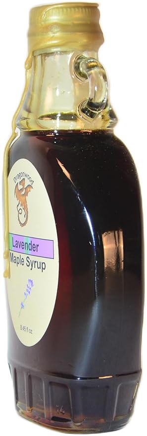 Lavender Maple Syrup - For Pancakes and Waffles ??Made With Pure Maple Syrup And Natural Flavor - By Dragonwood (8 fl oz)