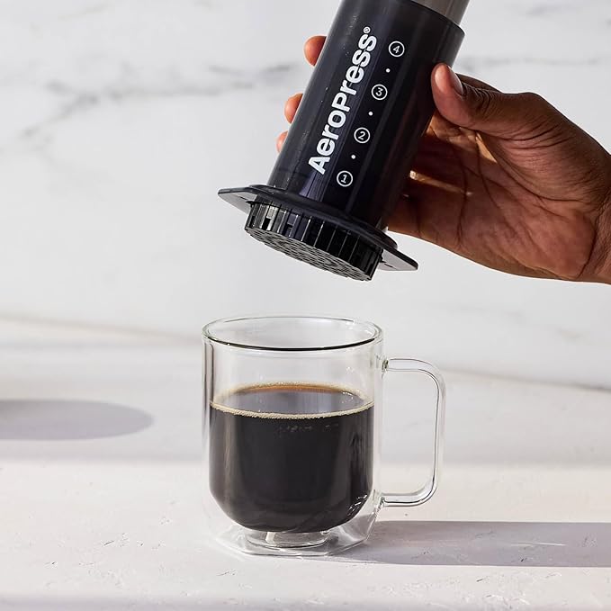 AeroPress Original Coffee Press – 3 In 1 Brew Method Combines French Press, Espresso, Full Bodied Coffee Without Grit or Bitterness, Small Portable Coffee Maker for Camping & Travel