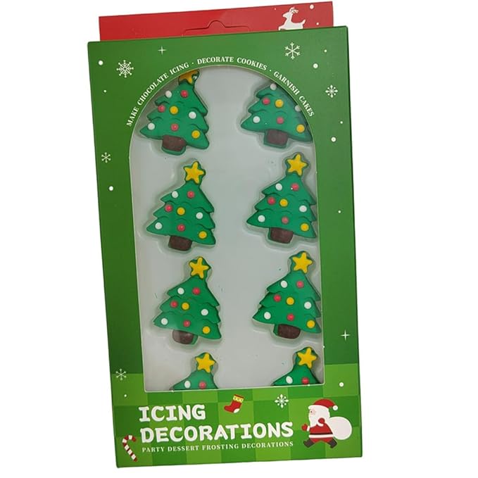 Eastron Edible Large Christmas Tree Shapes Sprinkles for Cakes Decorating Cupcakes Toppers for Baking, Birthday, Ice Cream, Cookies, Cake Decorations