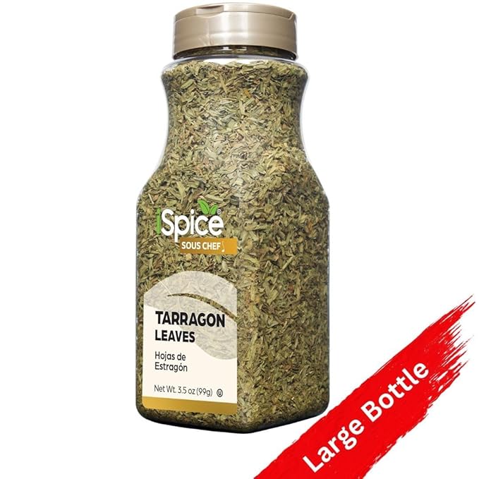 iSpice | Tarragon Leaves | 3.5 oz | Bulk Size, Restaurant Supply, Cooking Essentials, Value Bottle | Premium Herbs | Kosher | (3.5 OZ)