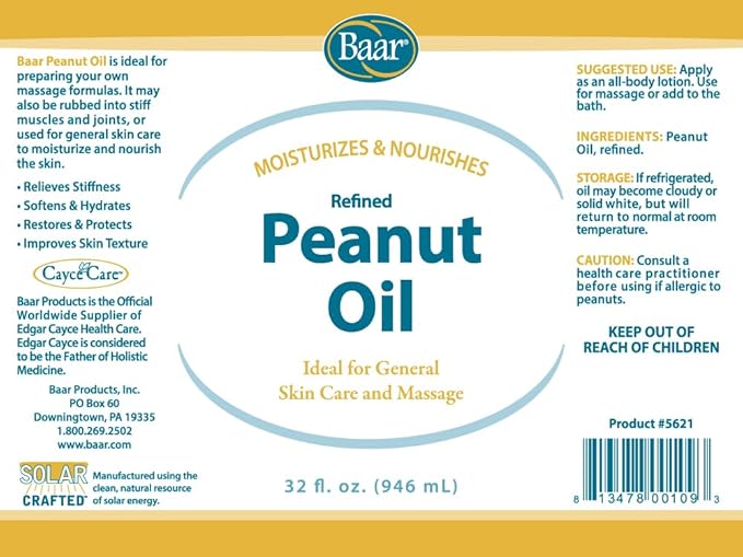 Baar Refined Peanut Oil (32 Ounces)