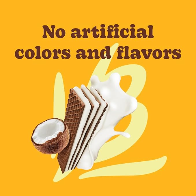 Bauducco Wafer Cookies Tropical Nut Fusion Bundle - Coconut, Hazelnut, and Peanut Butter, 5.0 oz each flavor (Pack of 3)