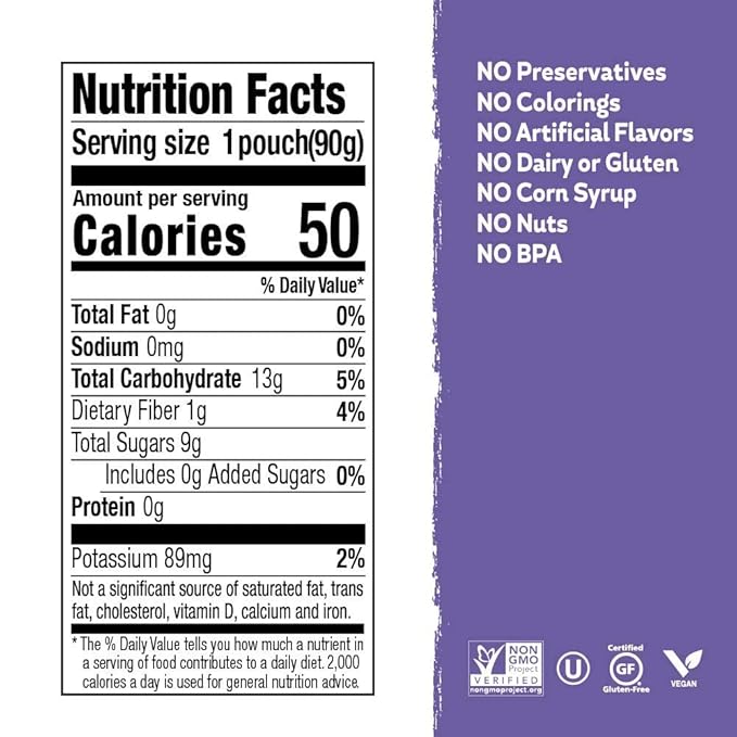 Buddy Fruits Pure Blended Fruit Snack To Go Variety Pack, Multifruit & Strawberry Applesauce 3.2oz (Pack of 24) | 100% Real Fruit | No Sugar, Non GMO, Vegan, Gluten Free, No Preservatives, BPA Free, Certified Kosher