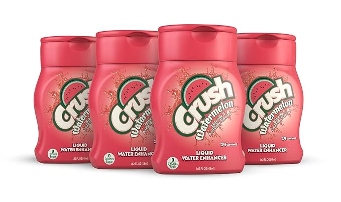 CRUSH Crush, Watermelon, Liquid Water Enhancer ??New, Better Taste (4 Bottles, Makes 96 Flavored Water Drinks) 1.62 Fl Oz (Pack of 1)
