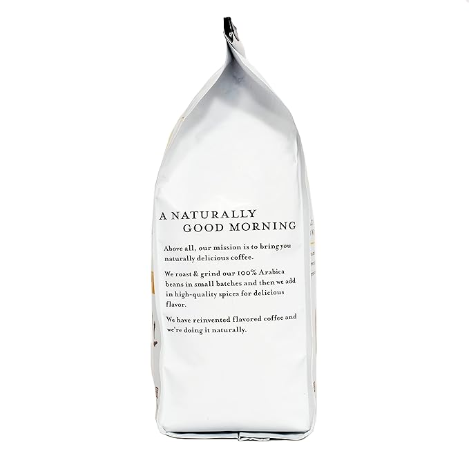 Via Bom Dia 100% Naturally Flavored Ground Coffee, Cinnamon Chocolate, Medium Roast, No Artificial Flavors, 12 oz. Bag