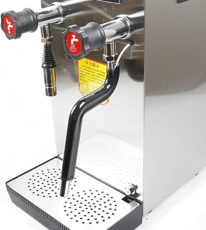 2500W Professional Espresso Coffee Machine, 2.1Gal Steam Water Boiling Machine, LED Display 360° Water Valve Coffee Machine for Tea Restaurant Equipment