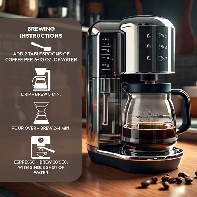 Maud's Dark Roast Ground Coffee, 3 Bags, (60oz), 100% Arabica Coffee, 156 Servings