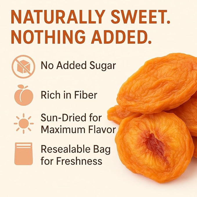 Anna and Sarah Dried Fancy Peaches in Resealable Bag, 2 Lbs