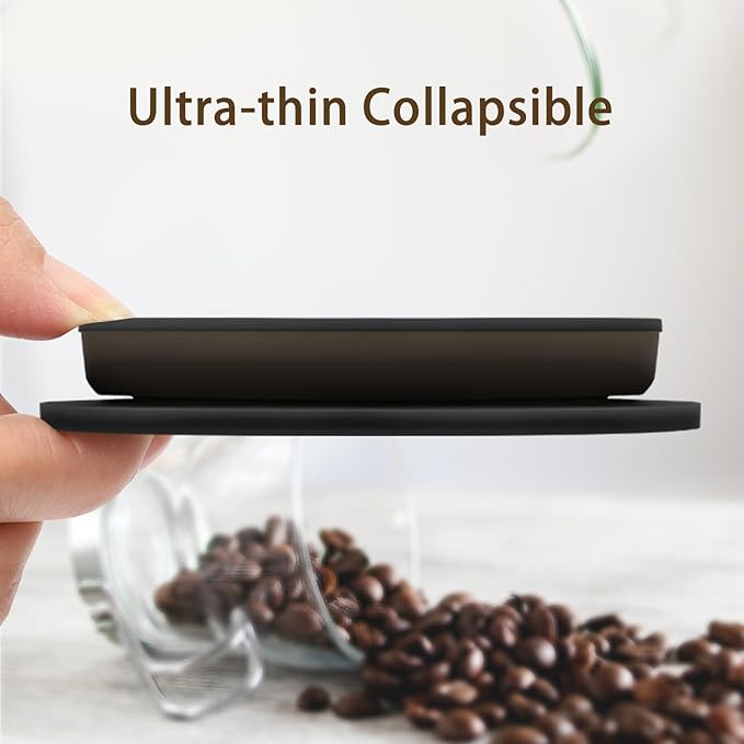 2 Pieces Paperless Travel Pour Over Coffee Maker with Stainless Steel Coffee Filter - Camping Pour Over Coffee Maker Set - Collapsible Travel Pour over Coffee Dripper Kit Single Cup (Black+Blue)