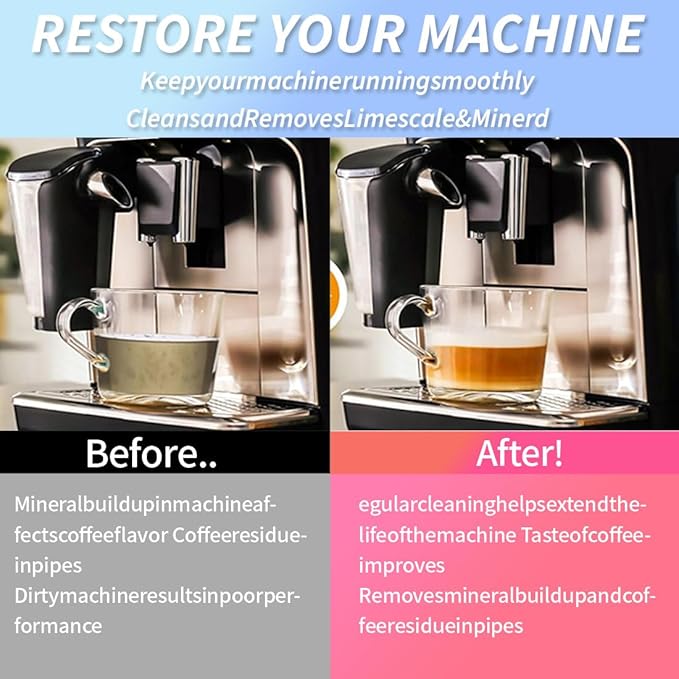 Coffee Machine Descaling Solution 16.9 oz (4 Uses)??Universal Descaler Cleaner Compatible with Keurig,Nespresso,Breville,Delonghi, Ninja - Espresso Coffee Maker Cleaning Solution