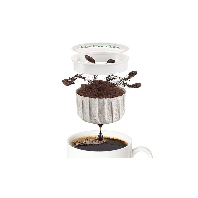 Fabula USDA Organic Coffee Pods for Keurig, Keurig 2 Machines, Medium Roast, Low Acid Coffee K-Cups, 24 Ct, Single Origin - Mold Free - Fair Trade - Non-GMO Kcups, Compostable, Biodegradable