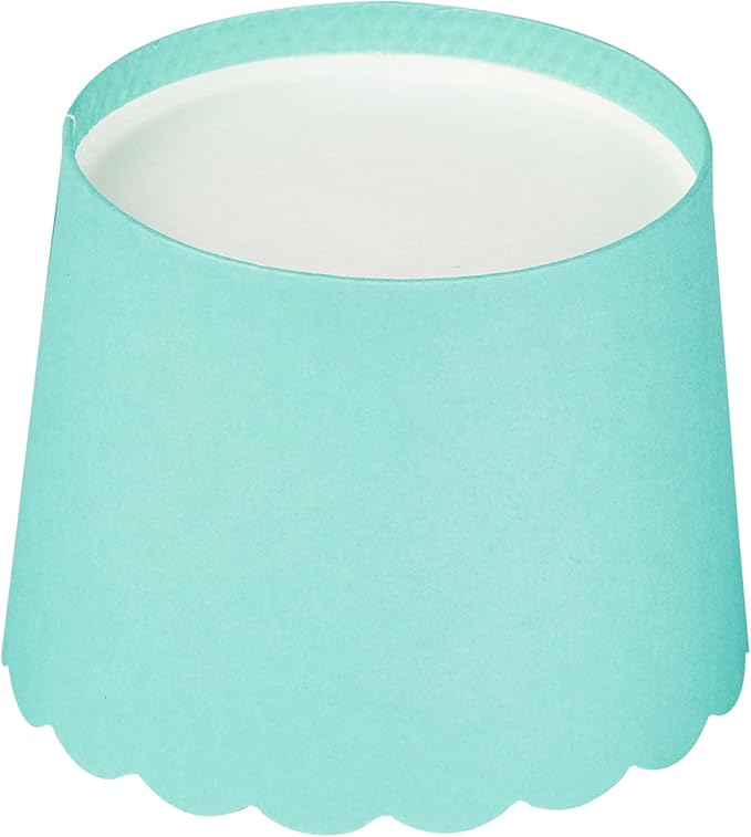 Panificio 3 Ounce Cupcake Wrappers, 200 Scalloped Baking Cups - Oven-Ready, Greaseproof, Turquoise Paper Cupcake Liners, Disposable, For Birthdays, Baby Showers, Or Weddings - Restaurantware