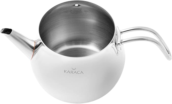 Karaca Layla Teapot Edelstahl, Turkischer Teekocher, Wasserkocher, Teekanne: 1 L Wasserkocher: 1,75 L, T체rkisches Teekannen, Kayra Teekannen Set Metal
