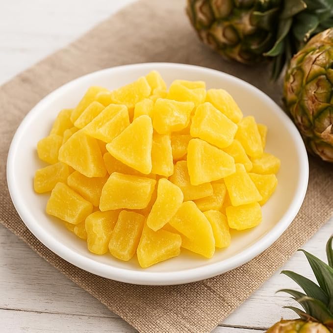 Anna and Sarah Dehydrated Pineapple Tidbits NATURAL NO SO2, Non GMO, Gluten Free, High In Fibers in Resealable Bag, 2 Lbs