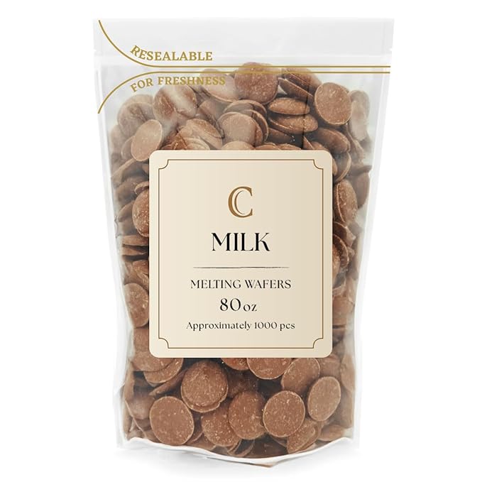 KIDU Chocolate Melting Wafers Bulk Bag Perfect For Dipping, Deserts, Baking And More (5 Pound, Milk New)