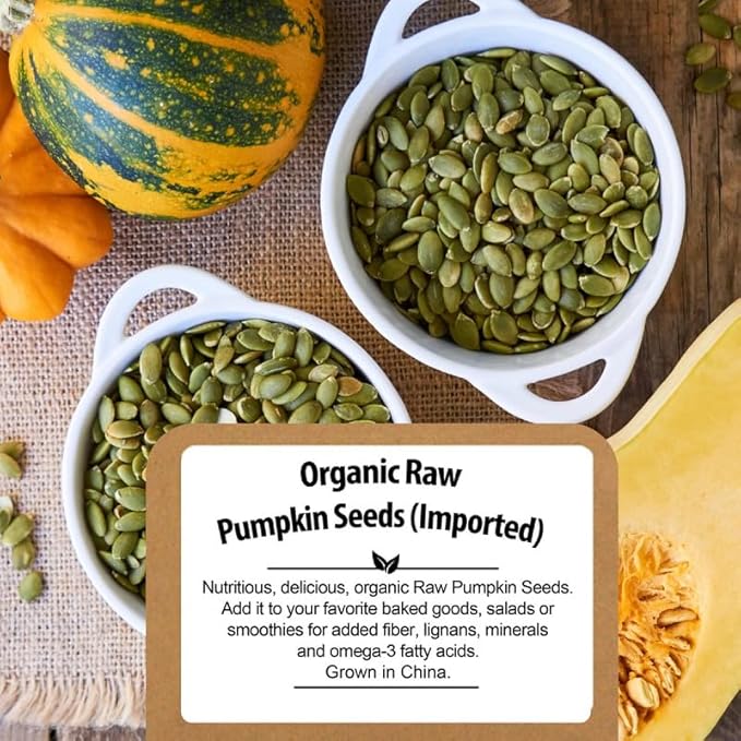 Organic Raw Pumpkin Seeds to Eat (2.8lb) - Bulk Whole Unsalted Pepitas with No Shell by Be Still Farms - Natural Snacks for Keto - High in Fiber | USDA Certified | Non-Gmo | Gluten Free | Vegan