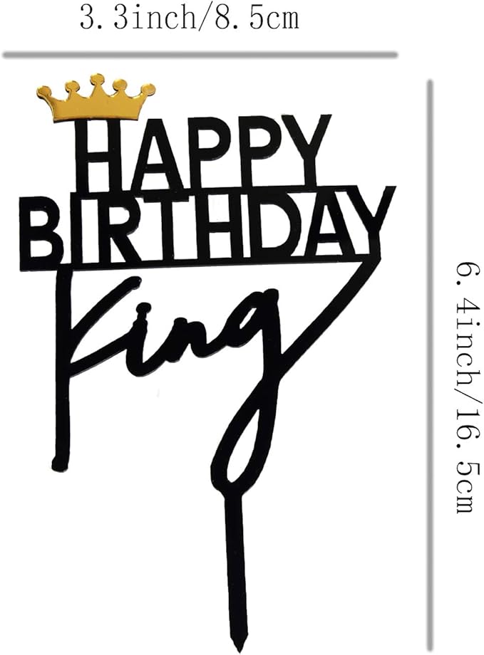ZHENGYE crown king Birthday Cake Topper Acrylic Decorations
