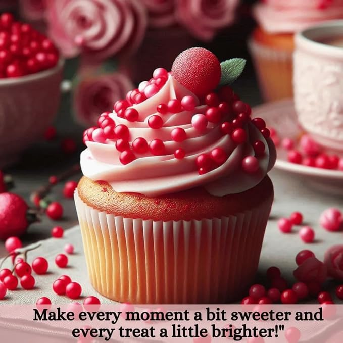 Confect Love Pink Pearl Disco Ball Sprinkles - Edible Cake & Cupcake Decorating Sprinkles, Decorative Sugar Pearls for Desserts and Cookies | Vegan, Gluten-Free, Soy-Free, Dairy-Free, Palm Oil-Free ??4.2 Oz
