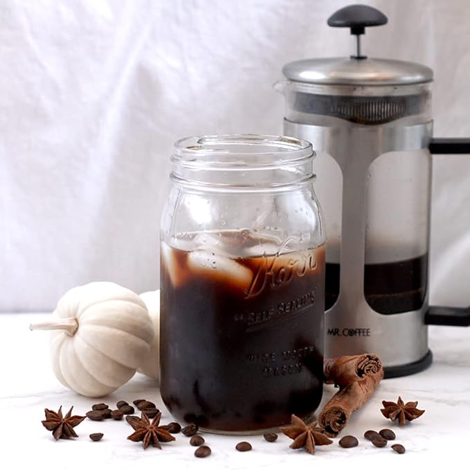 Cold Brew Organic Coarse Ground Flavored Coffee, Pumpkin Spice Flavor, Dark Roast, Colombian Supremo, Coarse Grind for Cold Brew Coffee & French Press,1 LB
