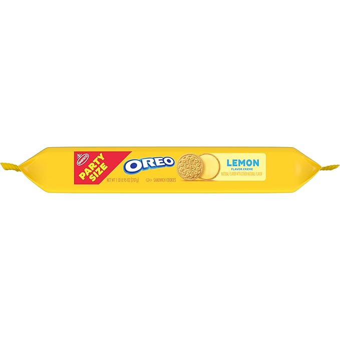 OREO Lemon Creme Sandwich Cookies, Party Size, 24.95 oz